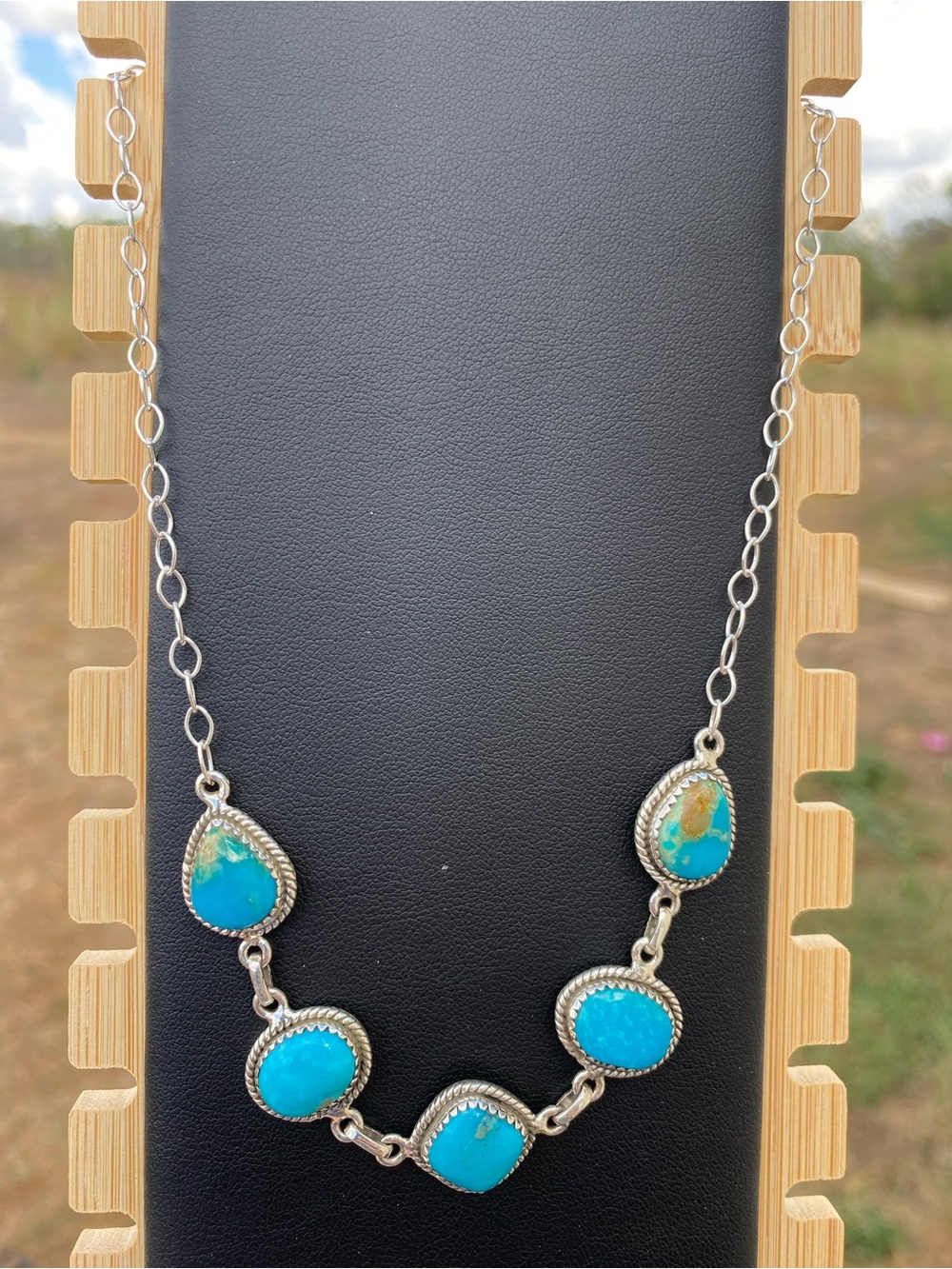Kingman Turquoise Sterling Silver Necklace